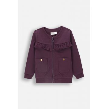 Coccodrillo bluza copii culoarea violet, neted, PASTELOVE GIRL NEWBORN