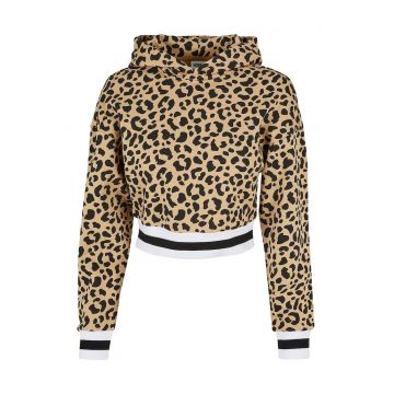 Hanorac crop cu model cu animal print