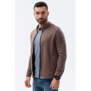 Bluza sport cu fermoar si buzunare oblice