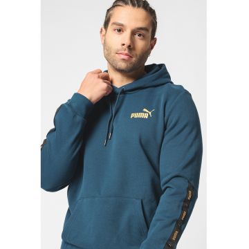 Hanorac de bumbac cu interior din fleece si logo