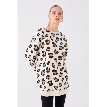 Bluza de trening lunga cu animal print