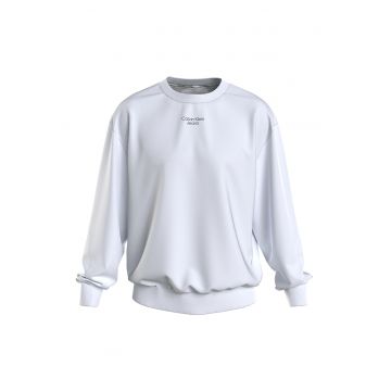 Bluza sport relaxed fit din amestec de bumbac organic - Alb -