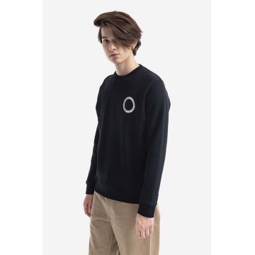 Norse Projects hanorac de bumbac Vagn BMC Logo Print bărbați, culoarea negru, cu imprimeu N20.1284.9999-9999