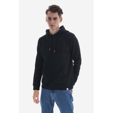 Norse Projects hanorac de bumbac Vagn Classic Hood bărbați, culoarea negru, cu glugă, uni N20.1276.9999-9999