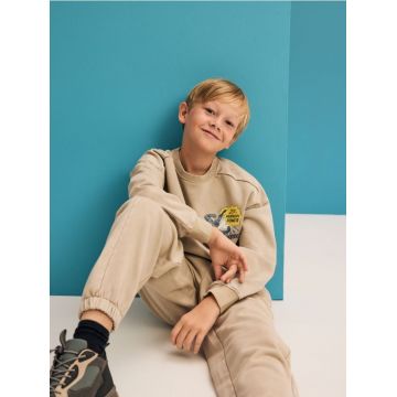 Reserved - BOYS` JOGGING TOP & TROUSERS - bej