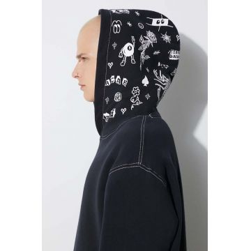 Taikan hanorac de bumbac Taikan By Stank Daddy Hoodie bărbați, culoarea negru, cu glugă, cu imprimeu TH0007.BLKCST