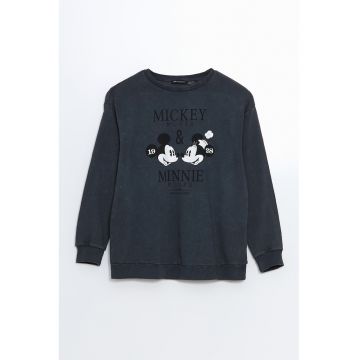 Bluza de trening cu imprimeu Minnie si Mickey Mouse - pentru gravide