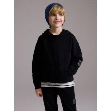 Reserved - BOYS` JOGGING TOP - negru