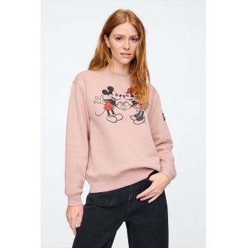 Bluza de trening cu decolteu la baza gatului Mickey&Minnie