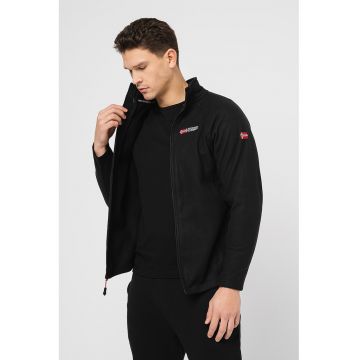 Bluza sport din fleece cu fermoar si maneci raglanTug