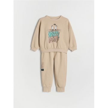 Reserved - BOYS` JOGGING TOP & TROUSERS - bej