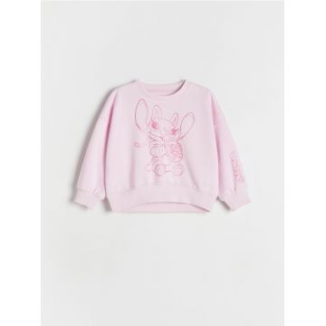 Reserved - GIRLS` JOGGING TOP - roz-pastel