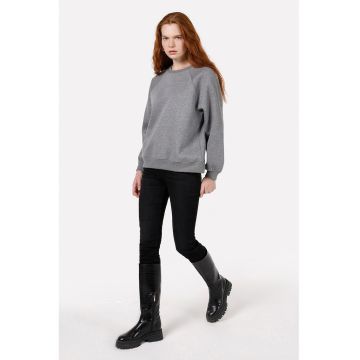 Bluza lejera de trening din amestec de bumbac cu maneci raglan