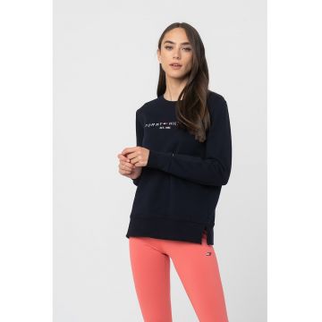 Bluza sport din bumbac organic cu decolteu rotund