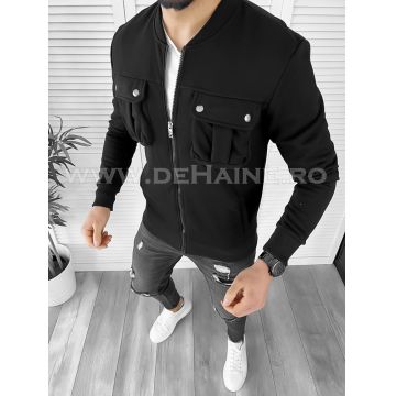 Hanorac barbati negru slim fit K034 29-3