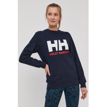 Helly Hansen bluză femei, culoarea bleumarin, cu imprimeu 34003-071