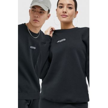 Kangol bluza unisex, culoarea negru, cu imprimeu