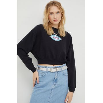 Levi's bluza femei, culoarea negru, cu imprimeu