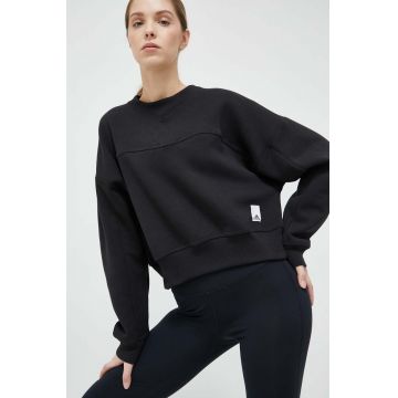 adidas bluza femei, culoarea negru, neted