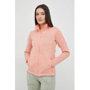 Columbia hanorac Sweater Weather femei, culoarea portocaliu, melanj